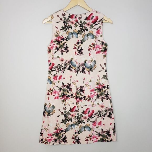 Papillon Sleeveless Pink Floral Cotton Mini Dress Xsmall NWT - Picture 3 of 15